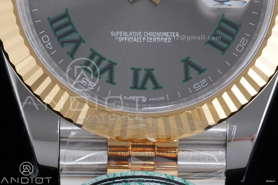 41 Marker DateJust SS Jubilee Reserve) Bracelet Dial 904L Clean Roman SH3235 Best (72 Edition 126333 Power Gray Hours 1:1 on Steel YG Green 0522